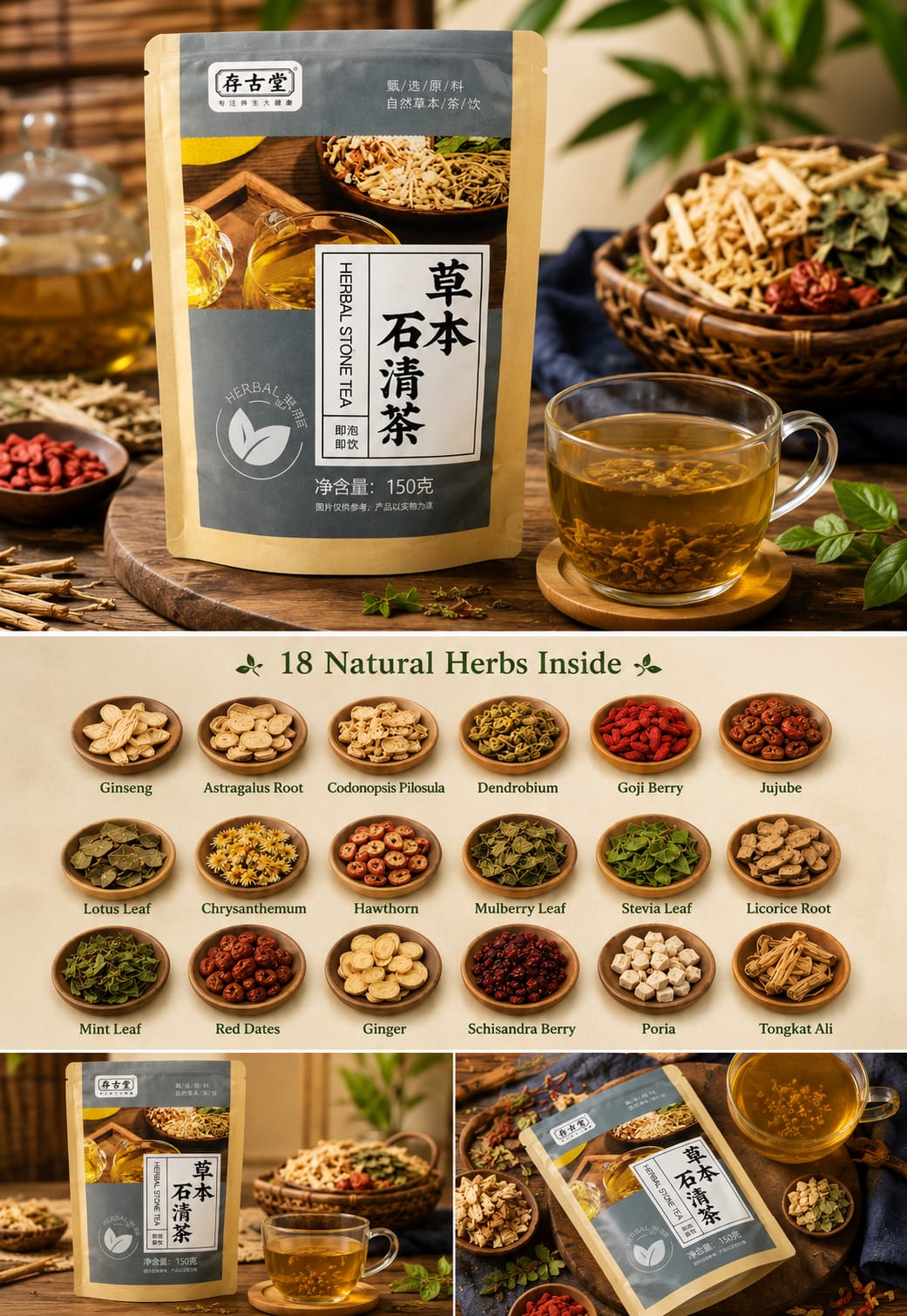 18-Herbs Ginseng Tea - 30 Tea Bags